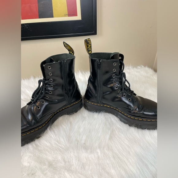 Dr Marten Jadon Platform Smooth Black Lace-Up Boots Mens 11 - Picture 8 of 15